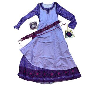 Asha Wish Costume Girls Size 9-10 Disney Princess Dress Up Halloween Cosplay NEW